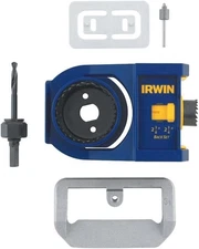 IRWIN Tools Door Lock Installation Kit, Bi-Metal (3111002), Blue No Size, 