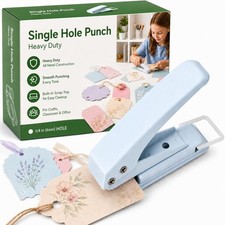 Perforadora de papel de un solo agujero para manualidades, perforadora de papel