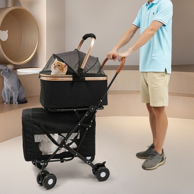 Dog&Cat Stroller, Foldable Pet Stroller, Pet Stroller for Small & Medium Dogs