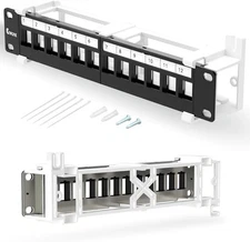 12 Port Blank Keystone Patch Panel Wall Mount 10inch with 