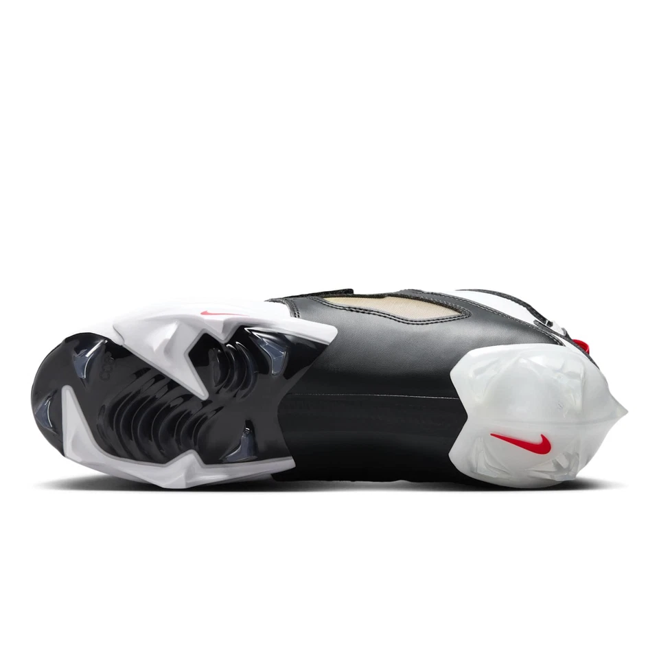 Nike Diamond Turf 93 TD Football Cleats Size 7.5 White Black Red 49er HF5298-100 - Image 4 of 4