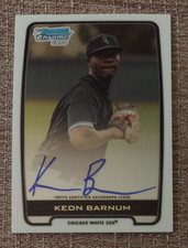 Keon Barnum (White Sox) 2012 Bowman Chrome Draft Pick ROOKIE AUTOGRAPH