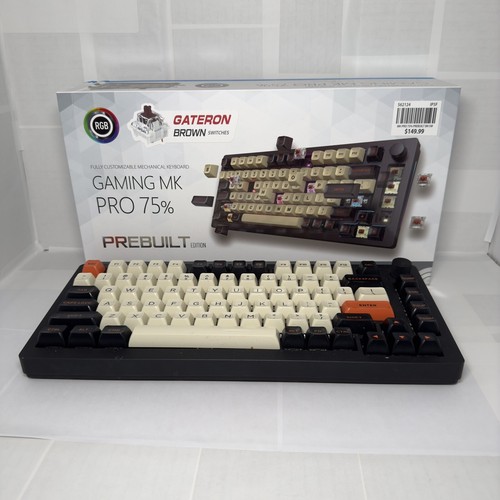 Open Box/New Inland Gaming MK Pro 75% Pre-Built Keyboard, Brown