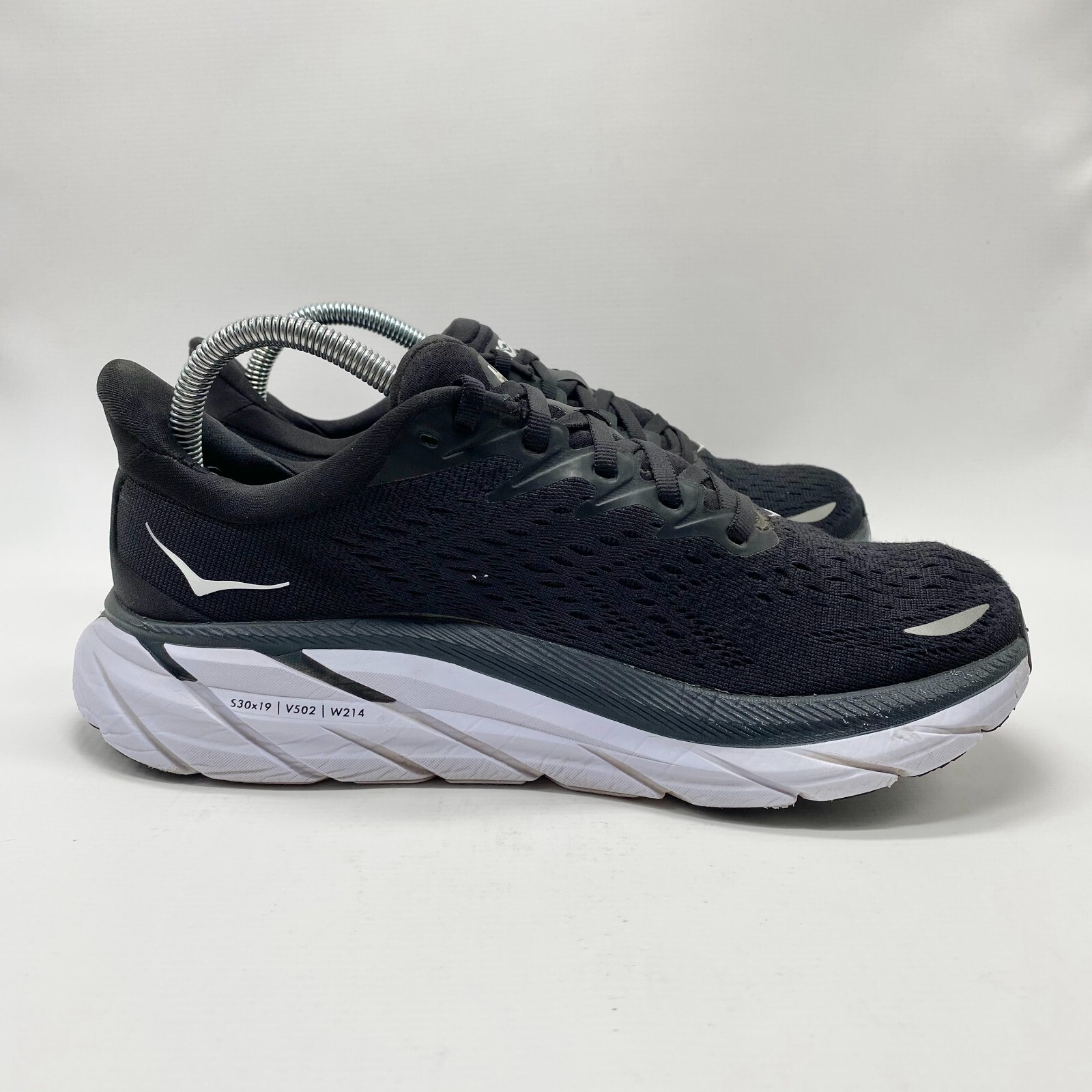 Hoka One One Clifton 8 Wide Women's Size 8.5 D US Black 1121375BWHT