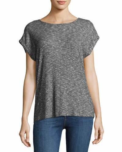 Back Ribbed Heather Gray Tee size 