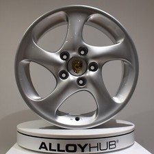 GENUINE PORSCHE 996 991 TURBO LOOK 2 SOLID SPOKE 18"  ALLOY WHEELS X4