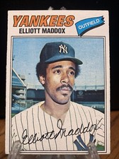 1977 Topps #332 Elliott Maddox  New York Yankees