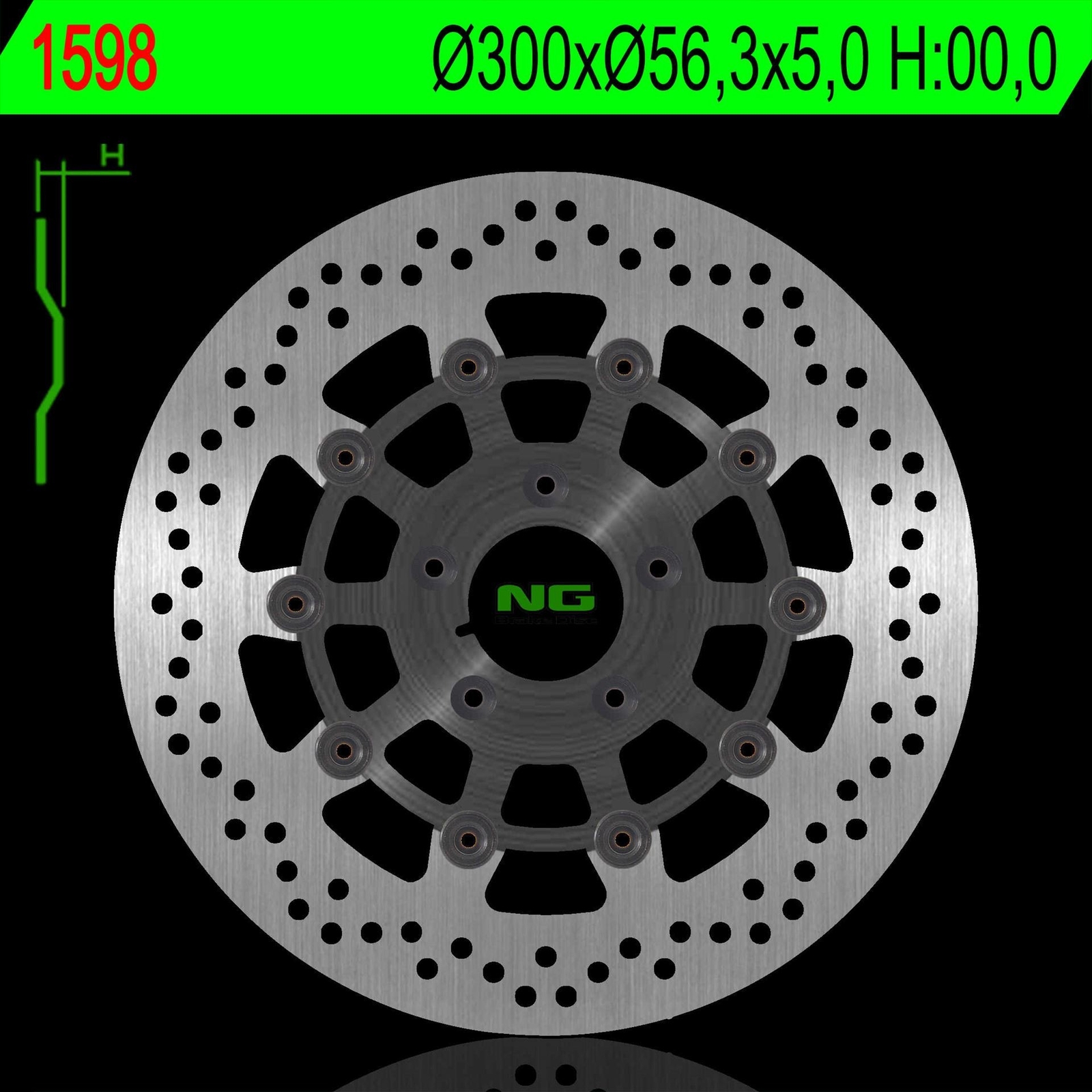 Disque de frein avant NG Harley Davidson 1200 offrant endurance thermique et mordant optimal