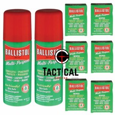2 Cans of 1.5 oz Spray Oil Cleaning Ballistol Multi-Purpose 60 Wipes , USA Made