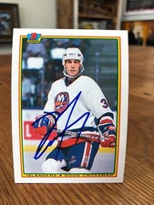 1990-91 BOWMAN #115 DOUG CROSSMAN SIGNED AUTOGRAPHED CARD C
