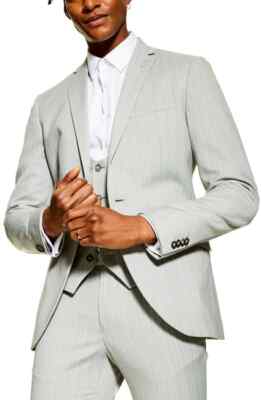Topman Mens Gray Super Skinny Fit 