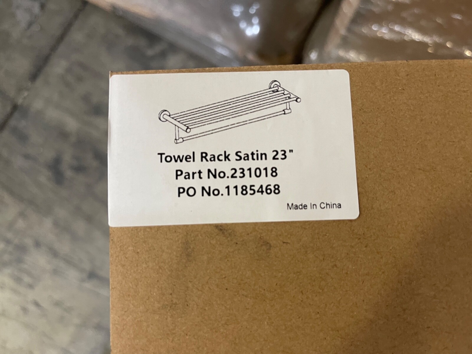 Bathroom Towel Rack With Towel Bar 23&rdquo; Wall Mount Shelf satin nickel NIB New