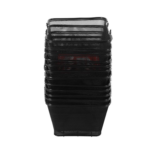 Portable Simple 12PCS Shopping Baskets with Handles Metal Shopping Basket Black - Picture 7 of 14