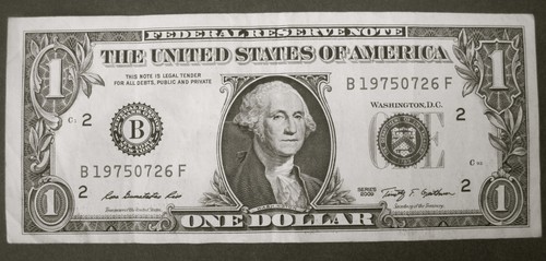BIRTHDAY ANNIVERSARY NOTE 1975 JULY 26 Fancy Serial Number$1 One Dollar FRN 2009 - 第 1/7 張圖片