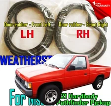 FOR Nissan D21 Hardbody Pathfinder Pickup Pair Weatherstrip Door Rubber Seal Set