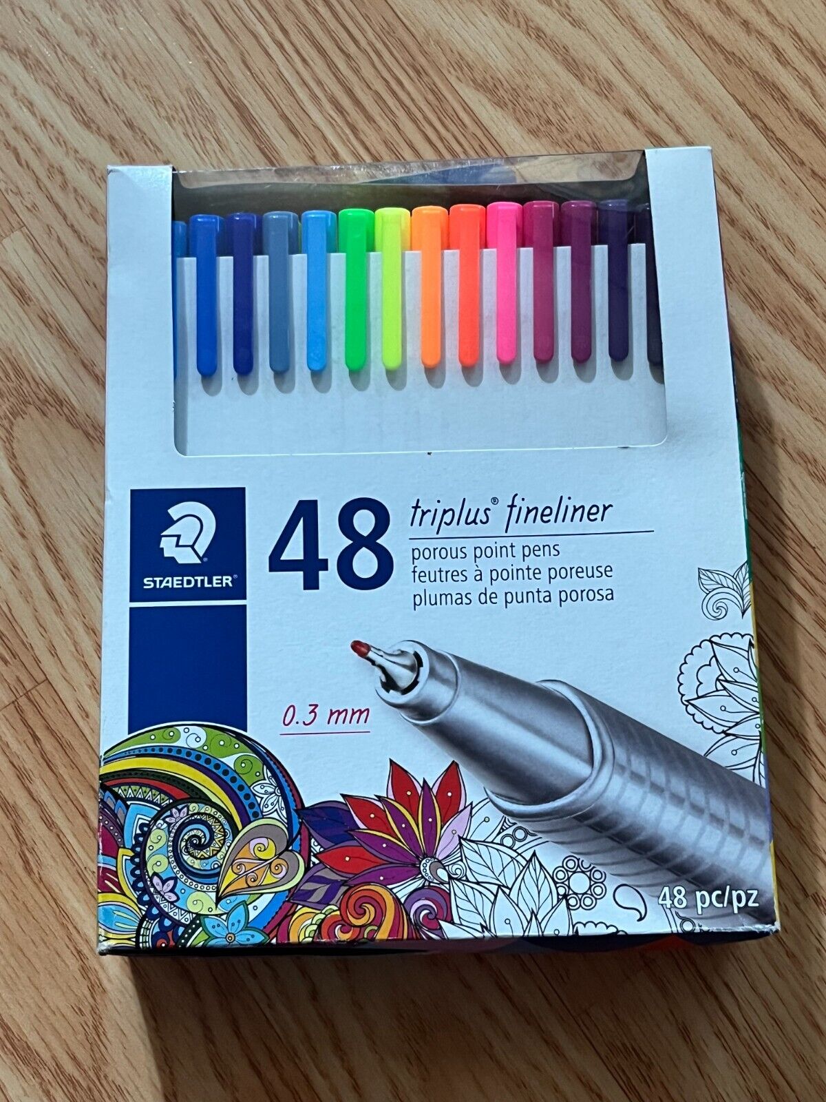 Staedtler 48pc Triplus Fineliner 0.3mm Colorful Porous Point Pens