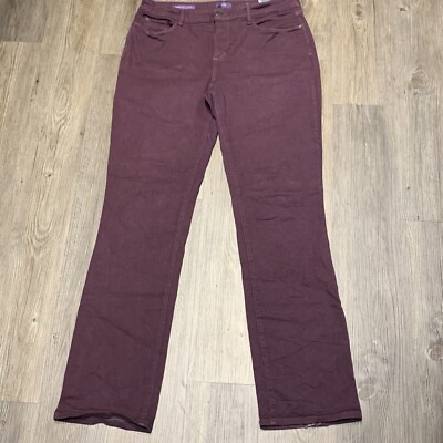 NYDJ Not Your Daughters Jeans Womens 12 Petite Skinny Purple