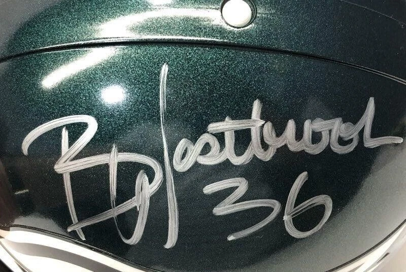 LOTE DE 3 CASCOS PROLINE FIRMADOS POR BRIAN WESTBROOK AUTO FÚTBOL FOTO Foto 3 de 4