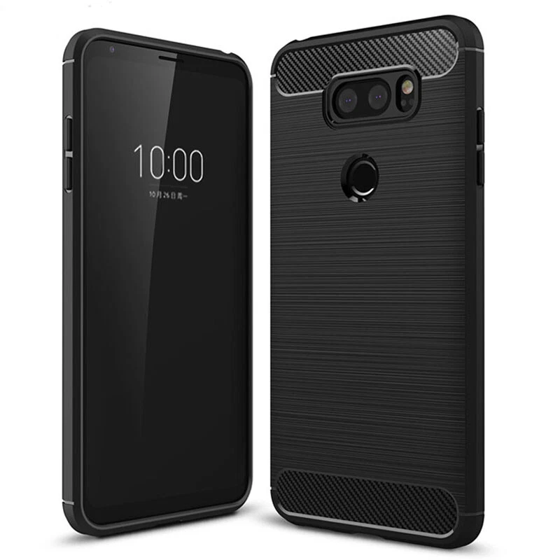 Case for LG V30 V30S V50 V40 V60 Velvet ThinQ Slim Shockproof Carbon Fiber Cover - Image 4 of 4