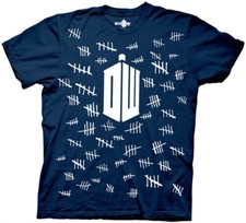 Doctor Who TV Series, Tally Marks and DW Logo T-Shirt NEW UNWORN