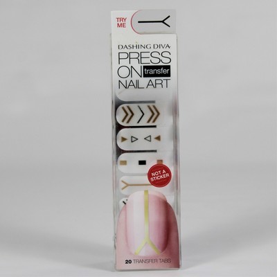 Dashing Diva Press On Nail Transfer Nail Art, Modern Twist ...
