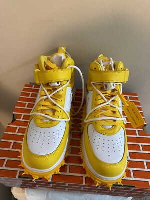 10M Nike Air Force 1 Mid SP- Off-White Varsity Maize DR0500 101