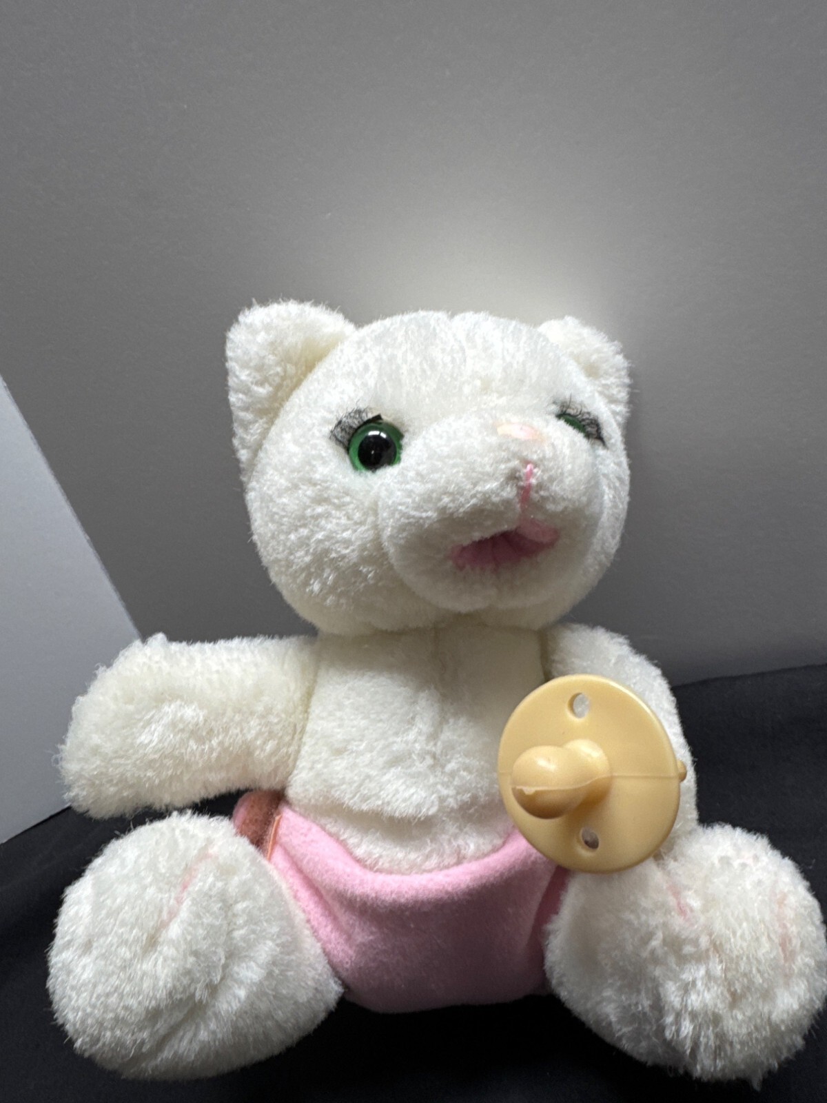 Baby Kiki Plush White Kitten With Pink Diaper & Yellow Pacifier - Russ Stuffed A