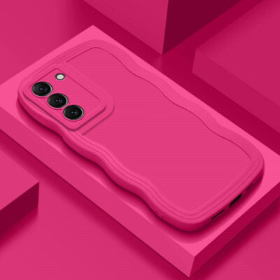 Case For Samsung A14 S23 Ultra Cute Curly Wavy Bumper Soft Screen Protector