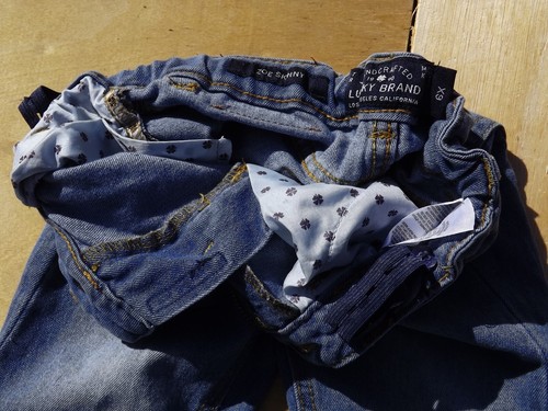 Girls Size 6x Skinny Jeans w/ Denim Jacket, Children's Place & Lucky Brand, Blue - Picture 6 of 7