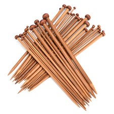 36 PCS Knitting Needles, Single Point Carbonized Knitting Needles Point Protecto