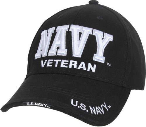 US NAVY Veteran Ballcap Baseball Cap Military Black Hat Low Profile Rothco 3953 - Picture 4 of 6