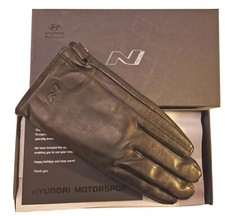 HYUNDAI N MOTORSPORT WRC Rallye i20 i30n IONIQ 5 N Handschuhe Leder Gr. L NEU