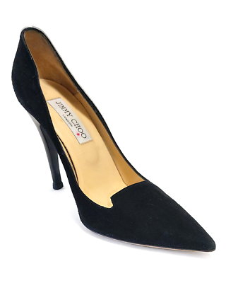 Jimmy Choo Ari 100 Black Suede EU 37 US 7 Women's Pumps (0342) | eBay