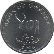 Uganda | 100 Shillings Coin | African Bull | KM67a | 2007 - 2019