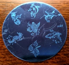 Konad M27 Stamping Nail Art Image Plate UNUSED Fish, Dolphin, Tropical Fish, etc