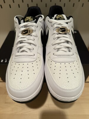 Mens Size 12.5 Nike Air Force 1 Low '07 World Champ White Black