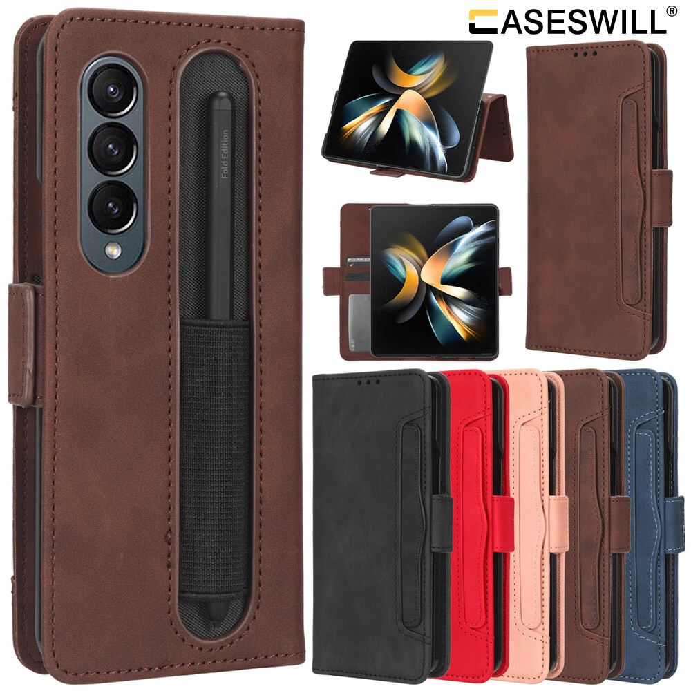 For Samsung Galaxy Z Fold 7 6 5 4 Leather Card Holder Wallet Case
