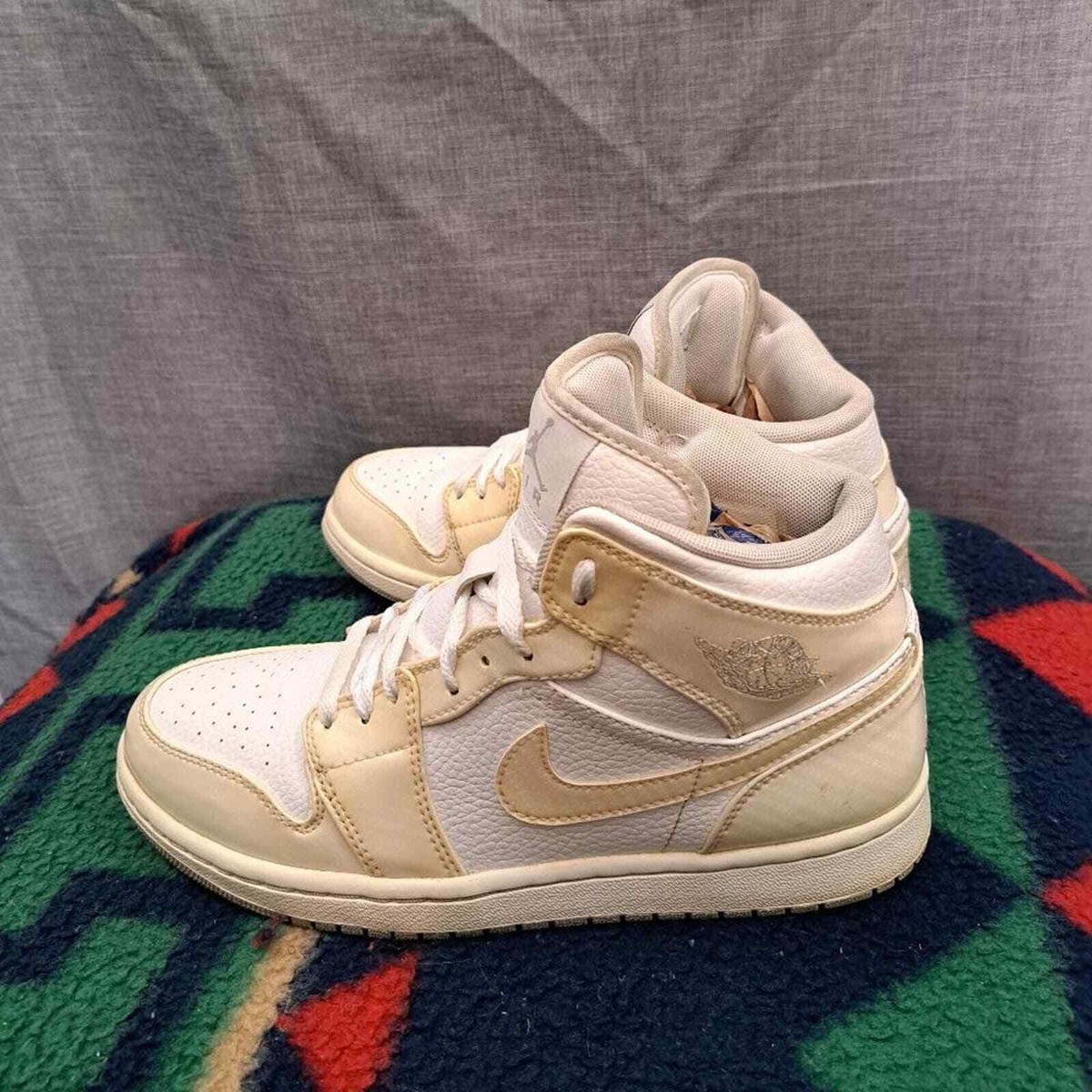 Nike Air Jordan 1 Phat White Wolf Grey 364770-102 Men Size 8.5 | eBay