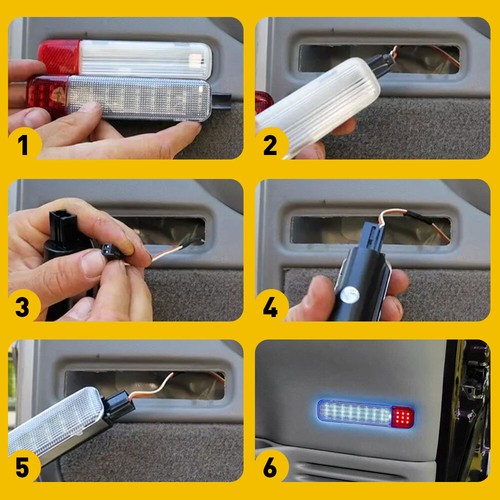 4PC LH+RH LED Door Courtesy Light Blue White Fit Chevrolet Avalanche Silverado - Picture 7 of 12