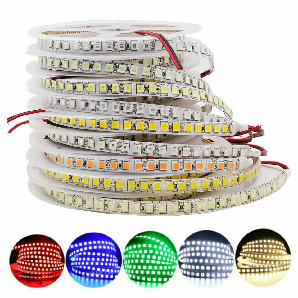 16.4ft/5m LED Strip Light 5054 600SMD Flexible Tape More Bright Than 5050 DC12V - Image 2 of 4