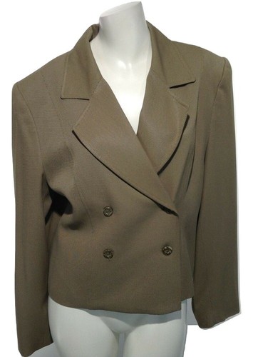 Valerie Stevens Damen 8 hellbraun zweireihig Langarm Arbeit Blazer Jacke gebraucht, in einwandfreiem Zustand - Bild 1 von 7