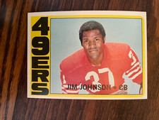 1972 TOPPS #332 JIM JOHNSON SAN FRANCISCO 49ERS FOOTBALL CARD RARE HI#  NM+