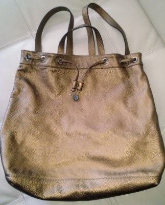 Alberta Di Canio Italy Bronze Leather Two-Way Shoulder Backpack Purse Large! | eBay Alberta Di Canio Italy Bronze Leather Two-Way Shoulder Backpack Purse Large! | eBay