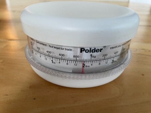 Vintage Polder Kitchen Scale White Oz and Gram Lb and Kg Made in Switzerland - Picture 3 of 6