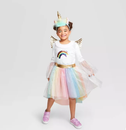 Kids' Rainbow Unicorn Halloween Costume 