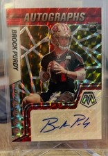 2022 Mosaic Brock Purdy Choice Red Fusion Auto - 49ers QB, EBAY AUTHENICATED
