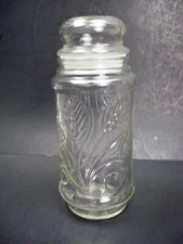 Planters MR. Peanut 1982 Anchor Hocking Glass Canister Bottle Jar W/ Lid Perfect