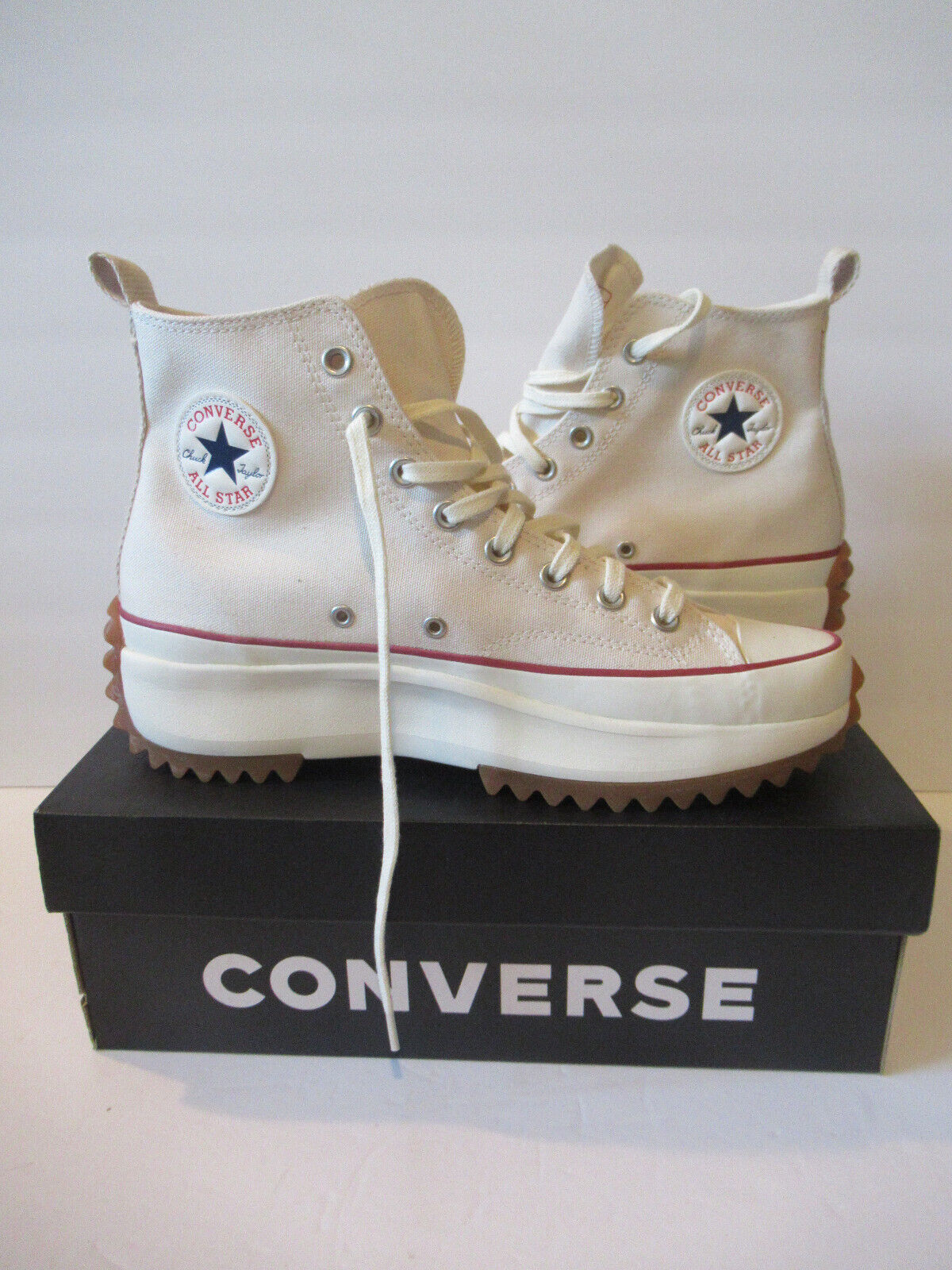 Converse Unisex Run Star Hike Hi Top Sneaker 171126C Parchment/White -New W  12 | eBay