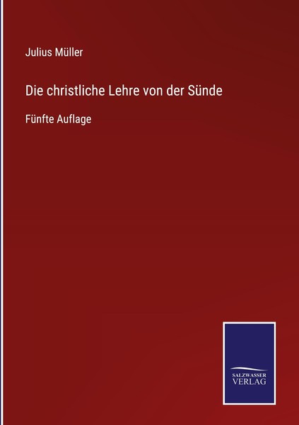 Die Christliche Lehre Von Der SüNde | Buch | 9783752526592-image