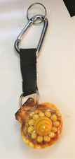 Hand-made Yellow Genuine Seashell Keyring